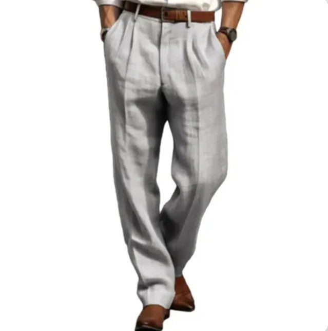 Kent - men's lightweight linen trousers with a loose fit