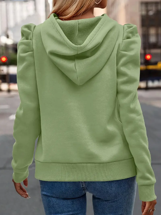 Anzu - cotton hoodie with puffed sleeves