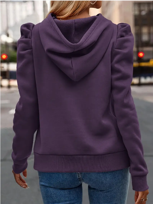 Anzu - cotton hoodie with puffed sleeves