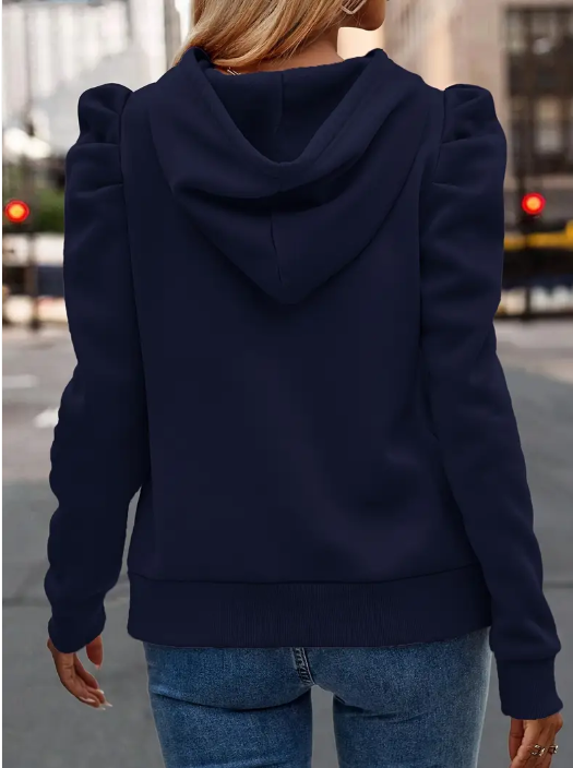 Anzu - cotton hoodie with puffed sleeves