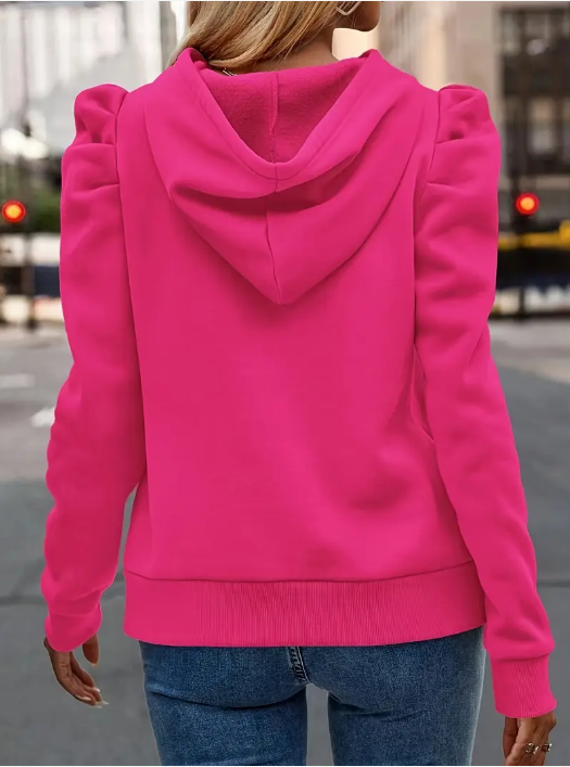 Anzu - cotton hoodie with puffed sleeves