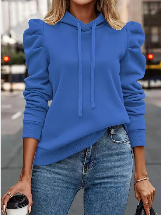 Anzu - cotton hoodie with puffed sleeves