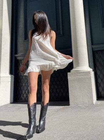 Gracie - Elegant metallic cowboy sandals