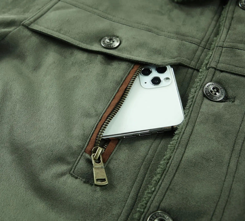 Barun - casual jacket with velvet lining