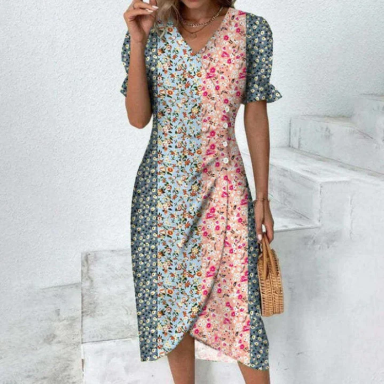 Amalia | chic midi wrap dress for women pure elegance