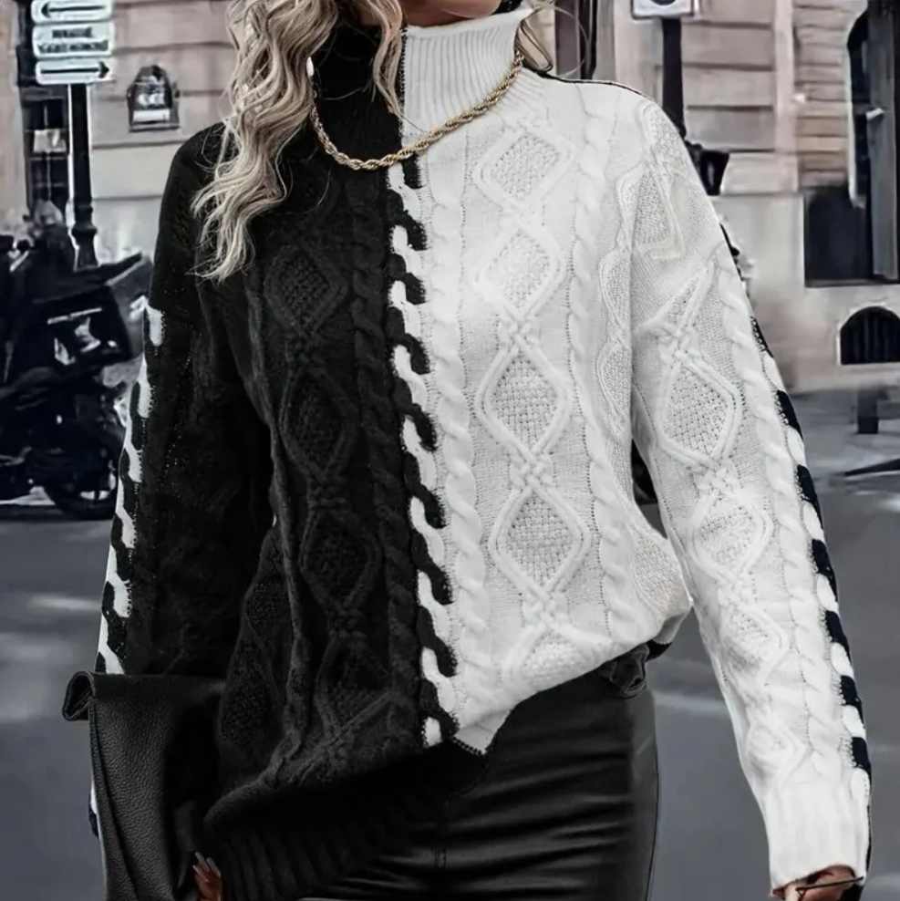 Lujza - stylish and modern women's turtleneck sweater for a sophisticated look