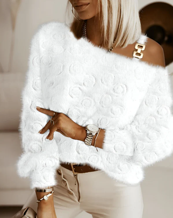 Micaela - playful floral top with cold shoulders