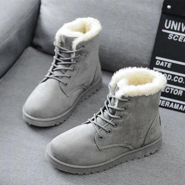Casual warm winter boots with cozy comfort for women