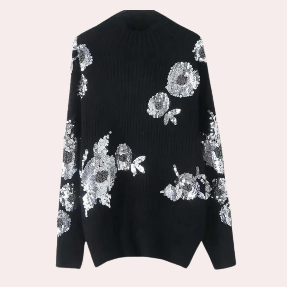 Laini - glamorous sequin sweater for women