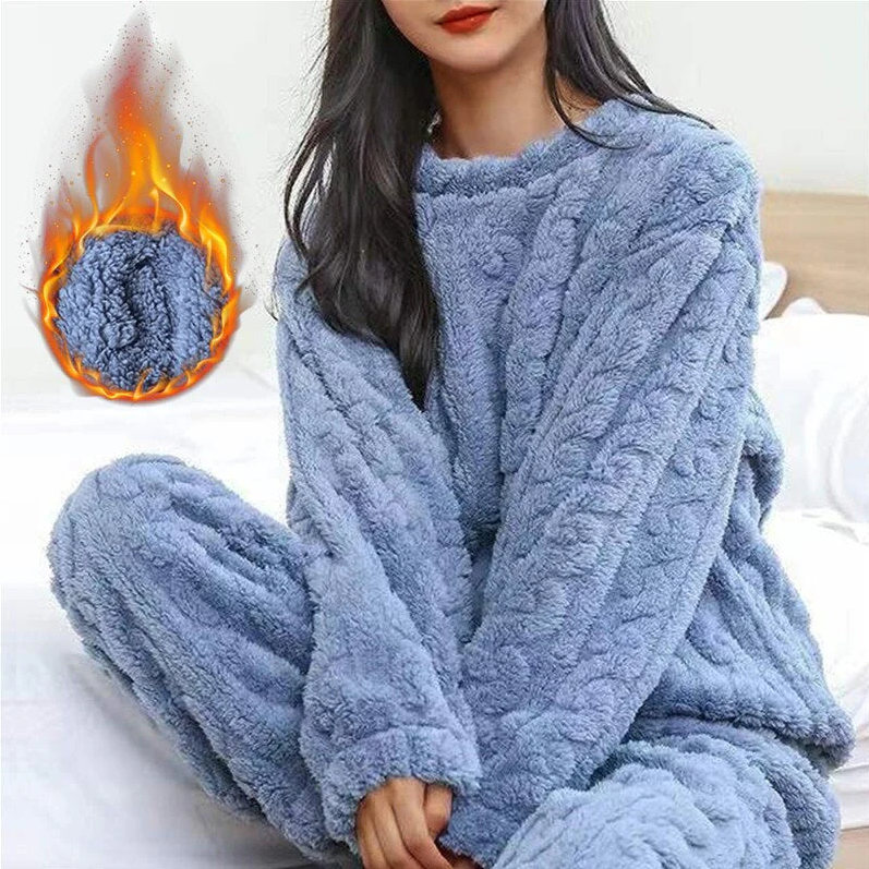 Fleece pajama set for coziness for women