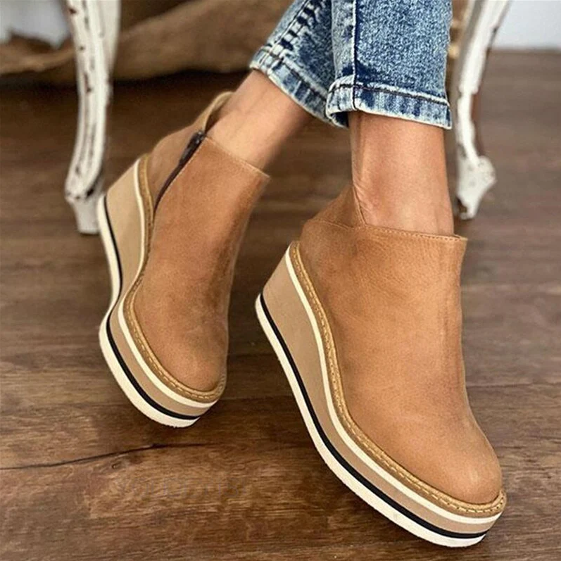 Stylish platform ankle boots for women