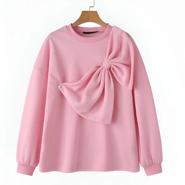 Sibille - stylish sweatshirt with bow