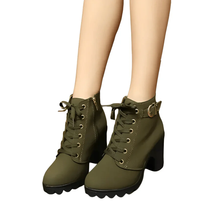 Women's ankle boots with laces