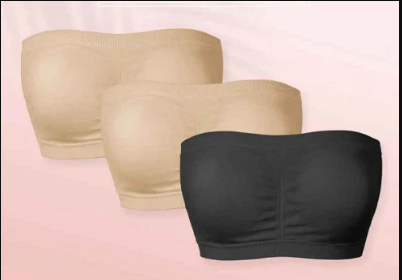Wireless strapless bra