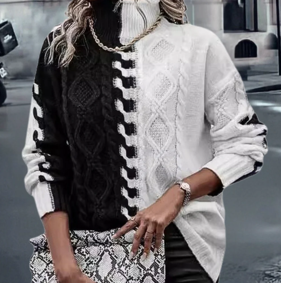 Lujza - stylish and modern women's turtleneck sweater for a sophisticated look
