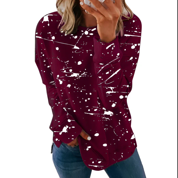 Daphne - vibrant tie-dye long sleeve top