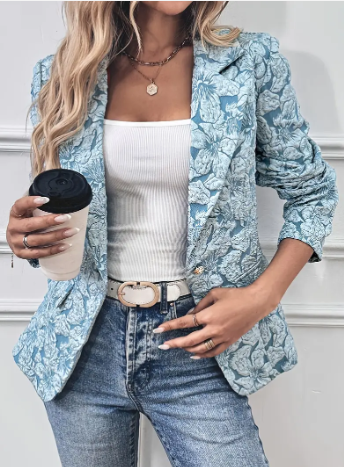 Grace elegant floral blazer