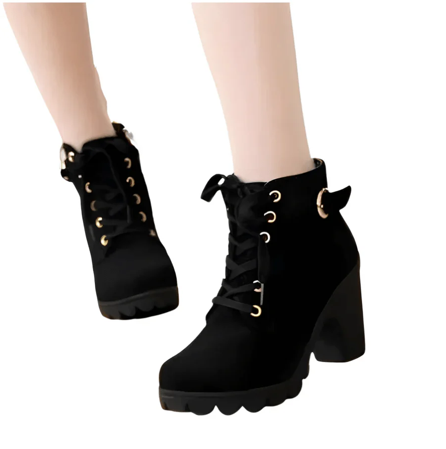 Women's ankle boots with laces
