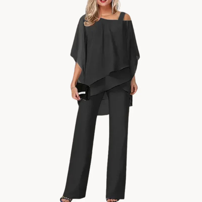 Wilma - elegant off-shoulder design two-piece set for women