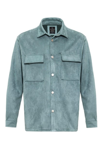 Regular fit men's shirt with metal buttons