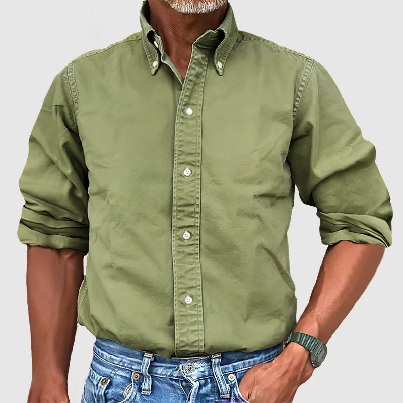 Vince - men's shirt in a vintage look with a washed out look
