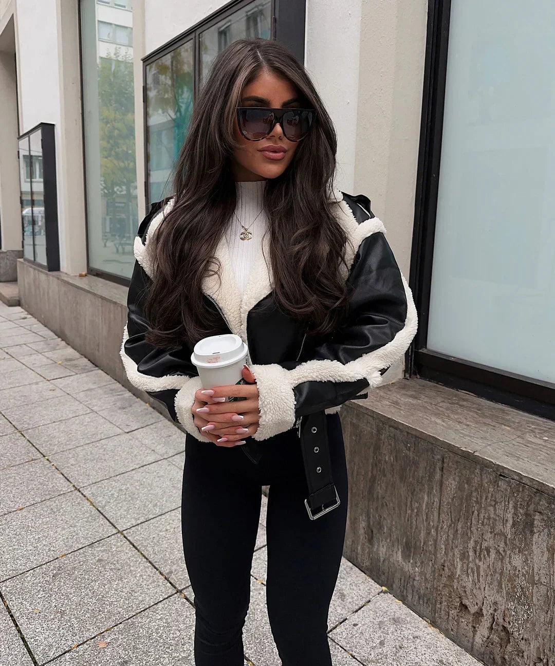 Daria with black teddy fur