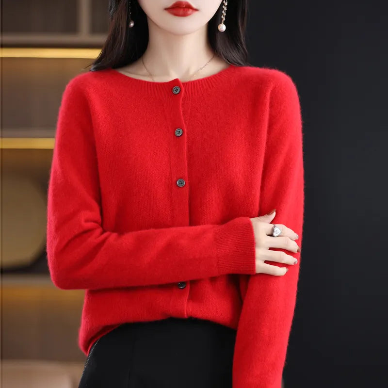Annika - wool cardigan - soft and stylish wool women's jacket for autumn and winter