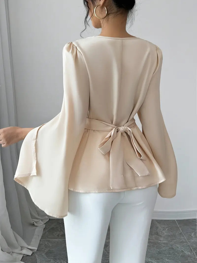 Leia - elegant satin blouse