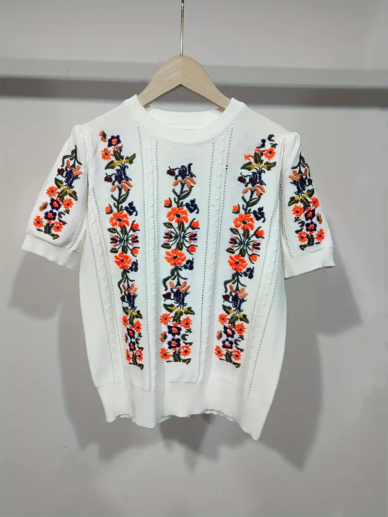 Iris - cotton knitted top