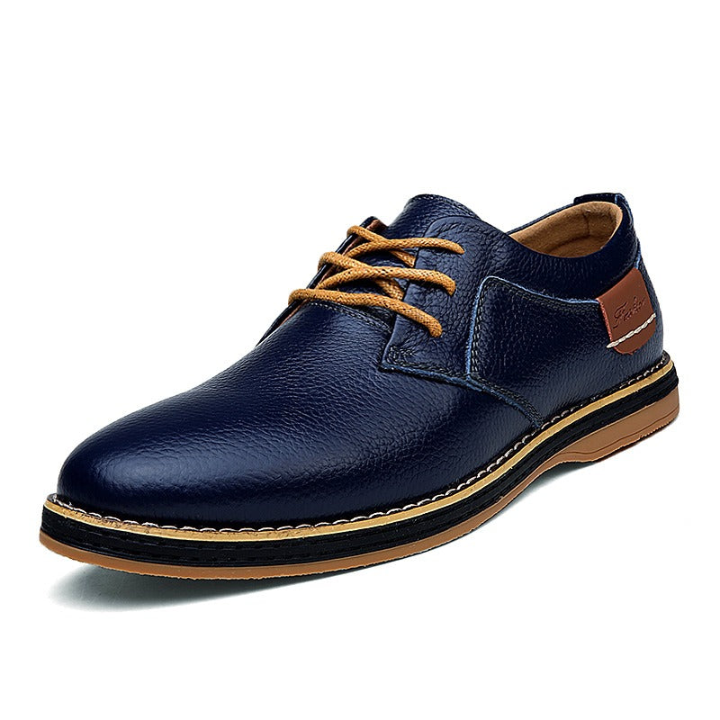 High-quality leather oxford men's shoes in various colours