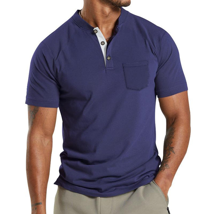 Henley - plain men's t-shirt
