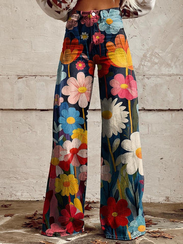 Wide - patterned pants