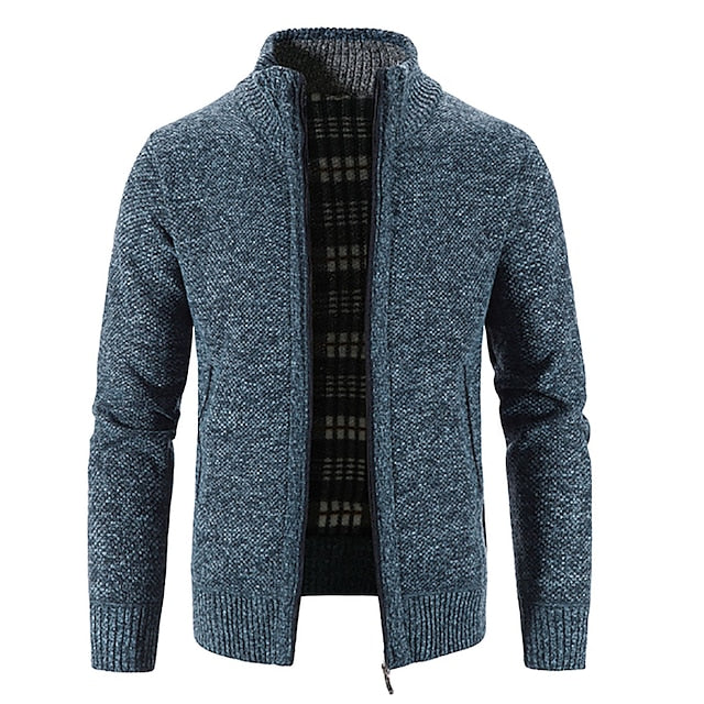 Alfard Polo - stylish zipper knitted sweater for men (Italian design)