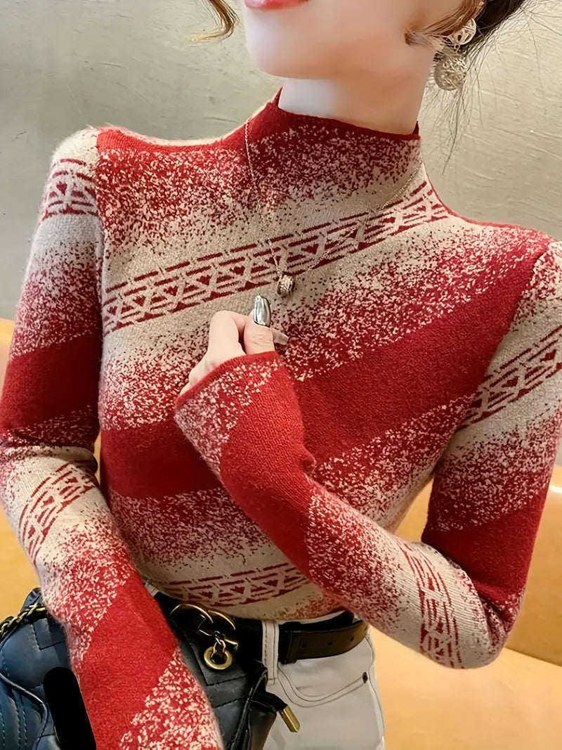 Mayla - elegant striped knit sweater