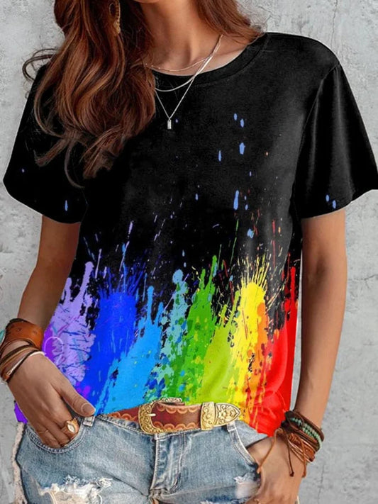 Aya - stylish rainbow shirt