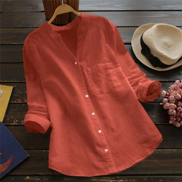 Dana - lightweight linen shirt for women in summer style