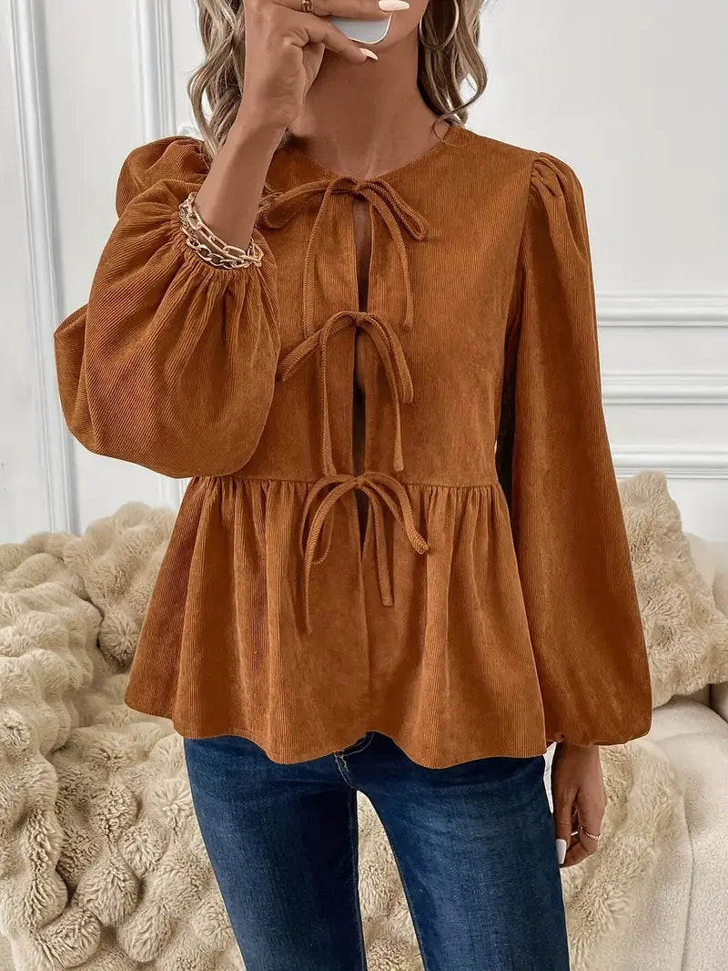 Hilma - stylish corduroy blouse