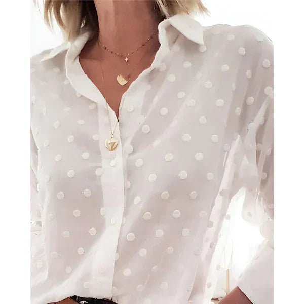 Kalina - elegant blouse with dots