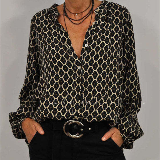 Beata - elegant women's v-neck blouse