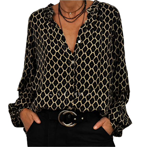 Beata - elegant women's v-neck blouse
