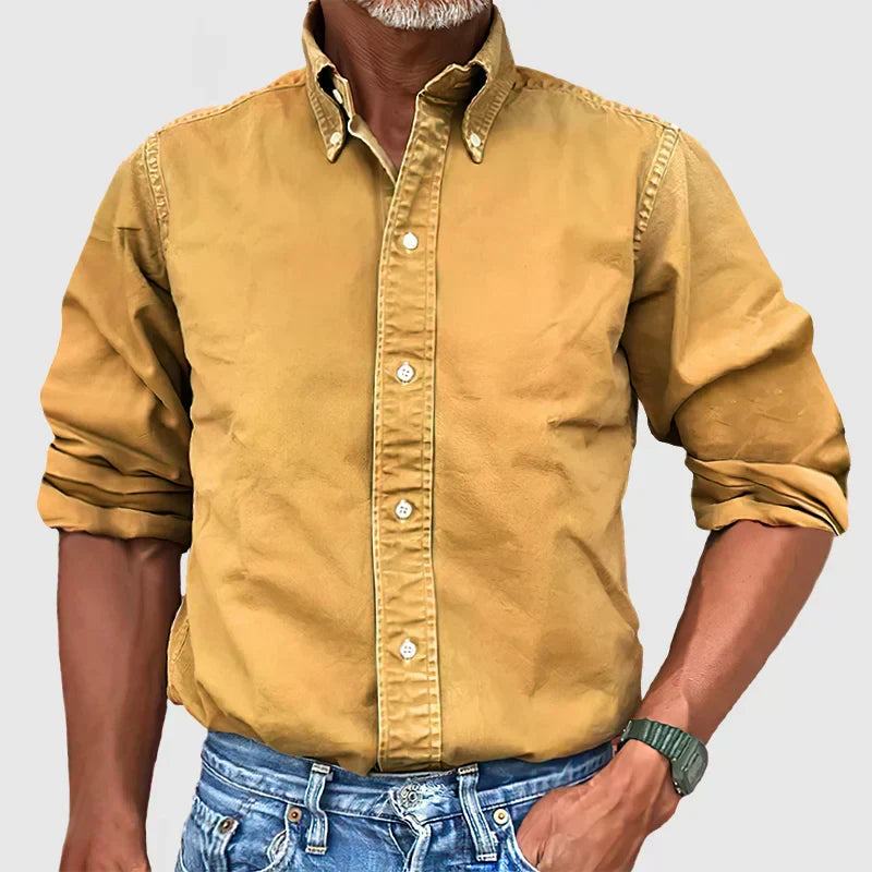 Vince - men's shirt in a vintage look with a washed out look