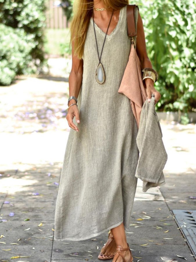 Linen maxi dress - airy and pure elegance