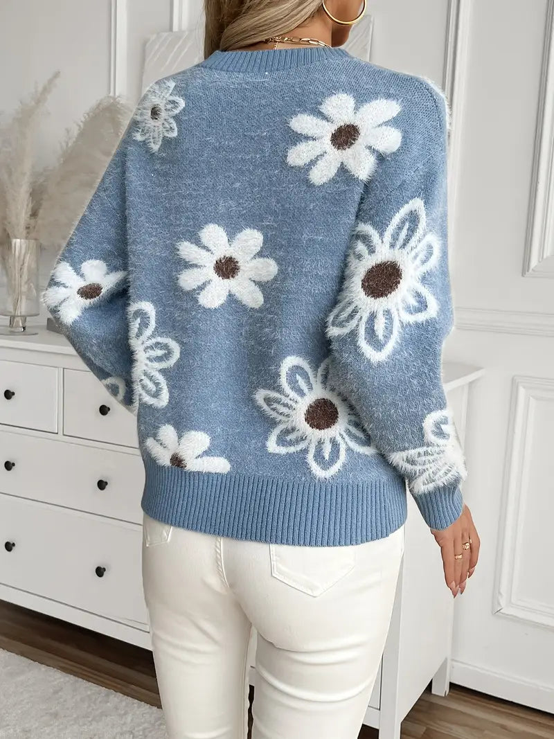 Betsy - knitted floral sweater