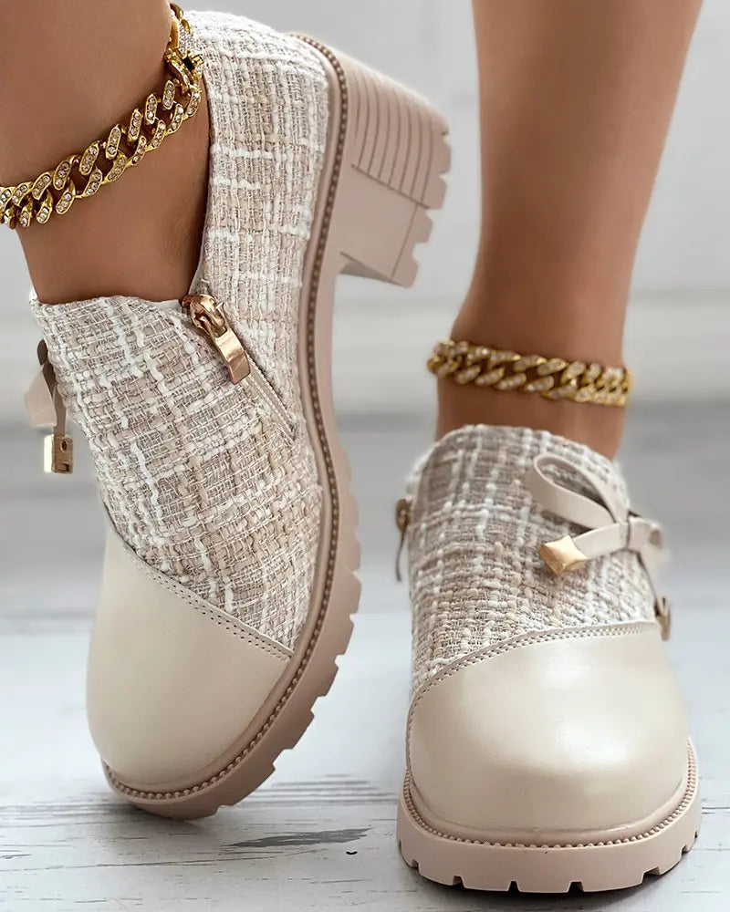 Schuhe mit Reißverschluss und Absatz für Frauen Mivona
