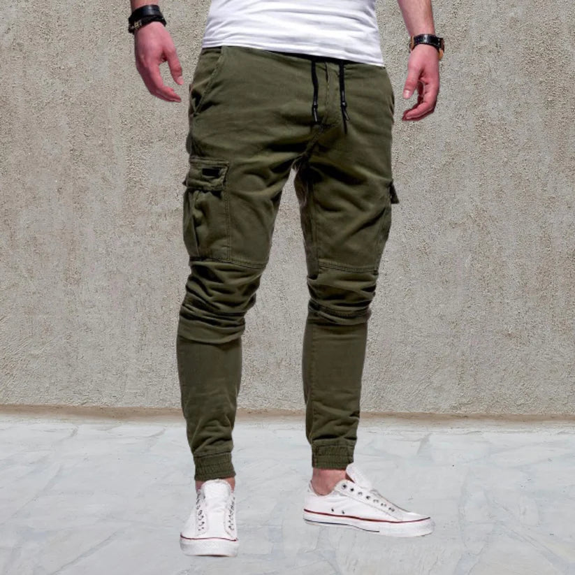Men's casual cargo trousers with patch pockets - Daniel