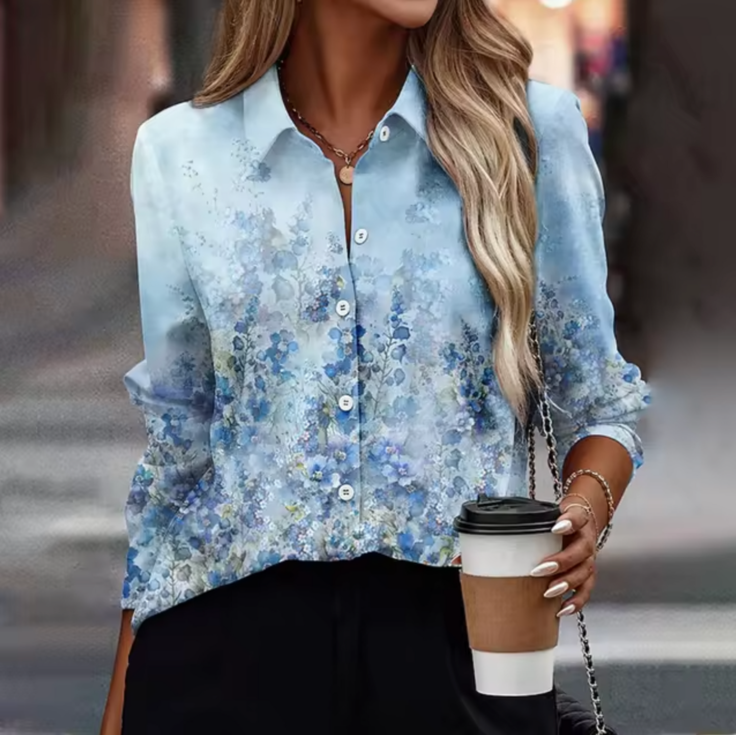 Freesia - blouse with floral design