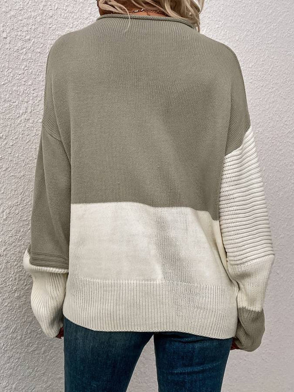 Heather - color block sweater