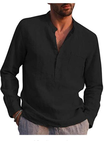Dimitri - men's Long sleeve V-neck shirt