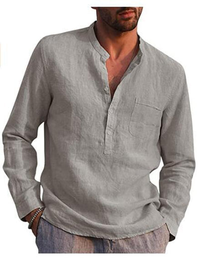 Dimitri - men's Long sleeve V-neck shirt