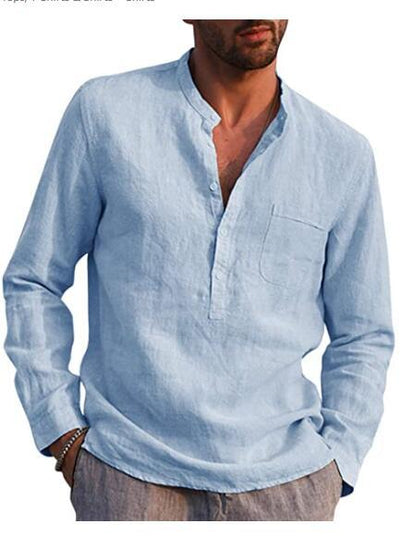Dimitri - men's Long sleeve V-neck shirt